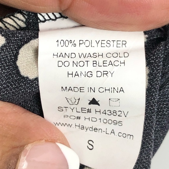 Hayden LA Black with tan spots asymmetrical dress - Picture 5 of 12